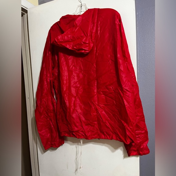IZOD Lacoste Red Windbreaker with hood Jacket - Picture 2 of 3